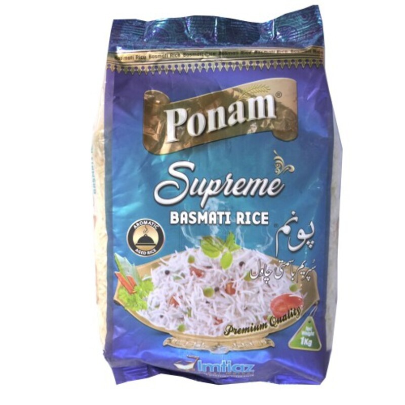 Ponam Rice Ponam Supreme Basmati Rice Kainat 1Kg