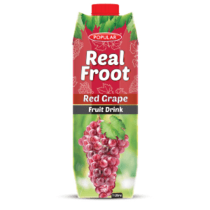 Popular Real Froot Red Grape 9 Packs (1000ml)