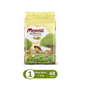 Momse Diapers Economy Pack Newborn 48Pcs