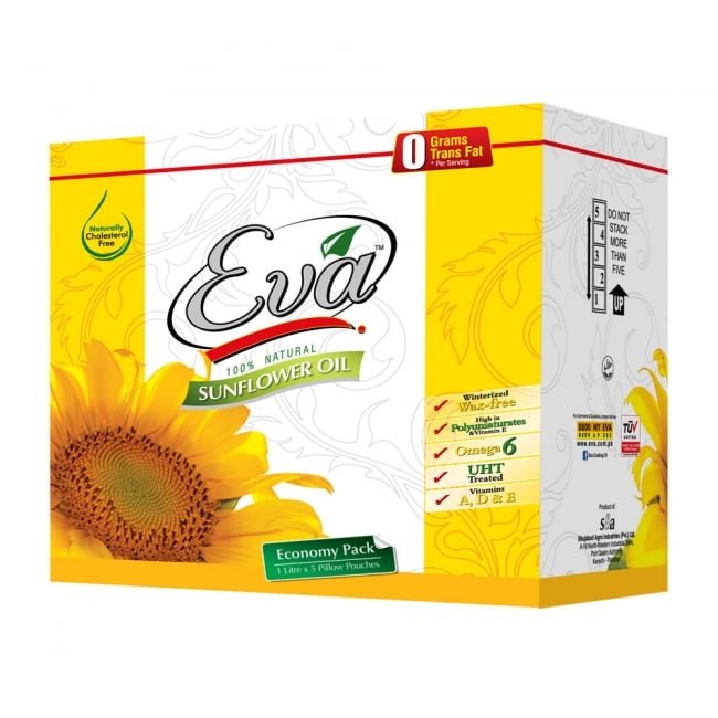 Eva Sunflower Oil 1LTR X 5