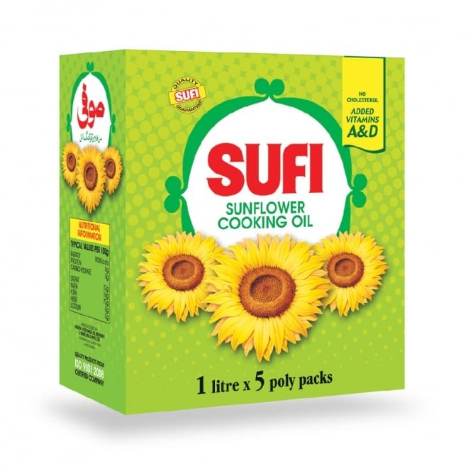 Sufi Sunflower Oil 1LTR x5