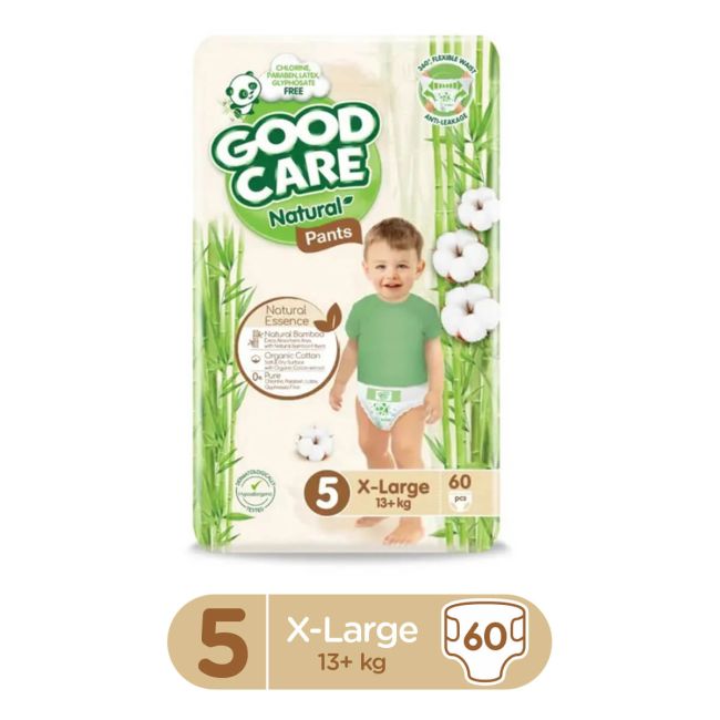 Good Care Natural Baby Pants Jumbo Pack XLarge Size 5 60Pcs
