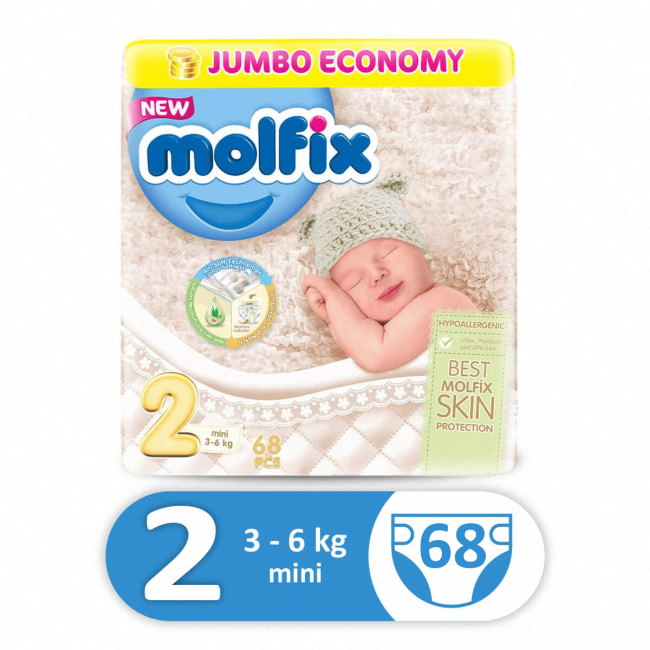 Molfix 3D Jumbo Pack Mini Size 2 68Pcs