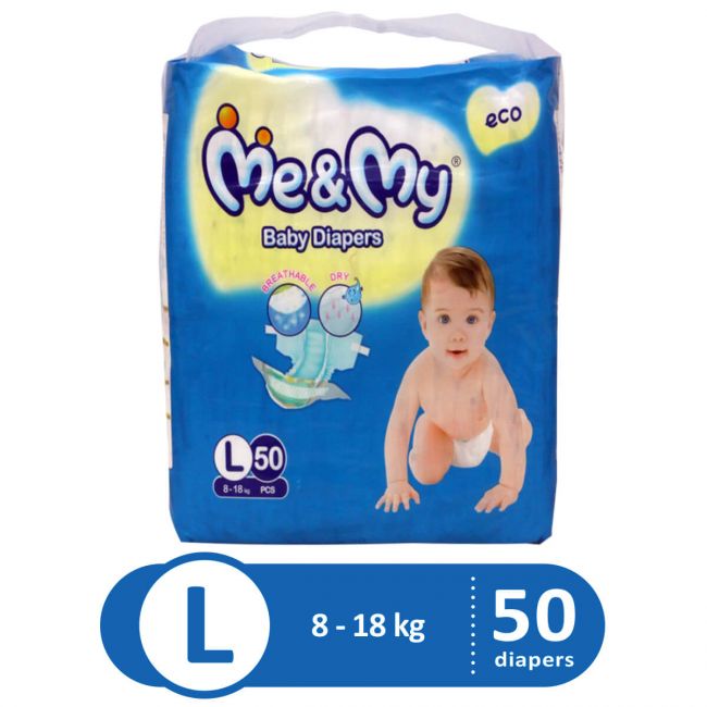 Me & My Diapers Economy Large 50Pcs