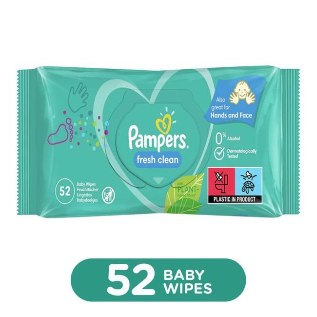 Pampers Baby Wipes Fresh Clean 52Pcs