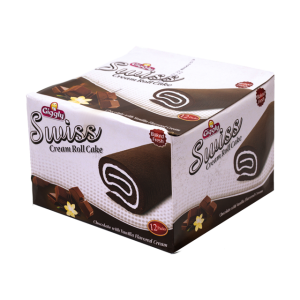 Swiss Roll Chocolate with Vanilla – Pack of 12